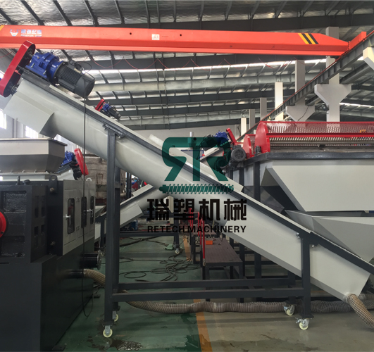 PE LDPE Agricultural Film Crushing Washing Squeezer Drying Recycling Machine