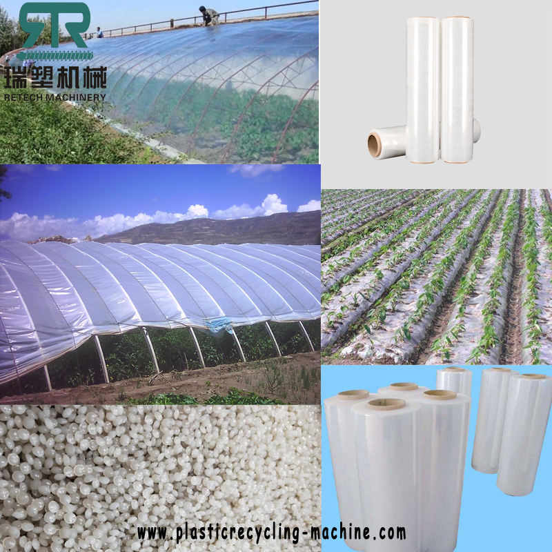 PE Agriculture Film Recycling PP LDPE LLDPE Mulch Film Plastic Bag Washing Recycling Line