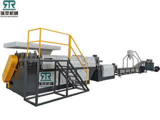 PP PE LDPE LLDPE HDPE PS Film Strand Spaghetti Cut Double Stage Pelletizing Machine 