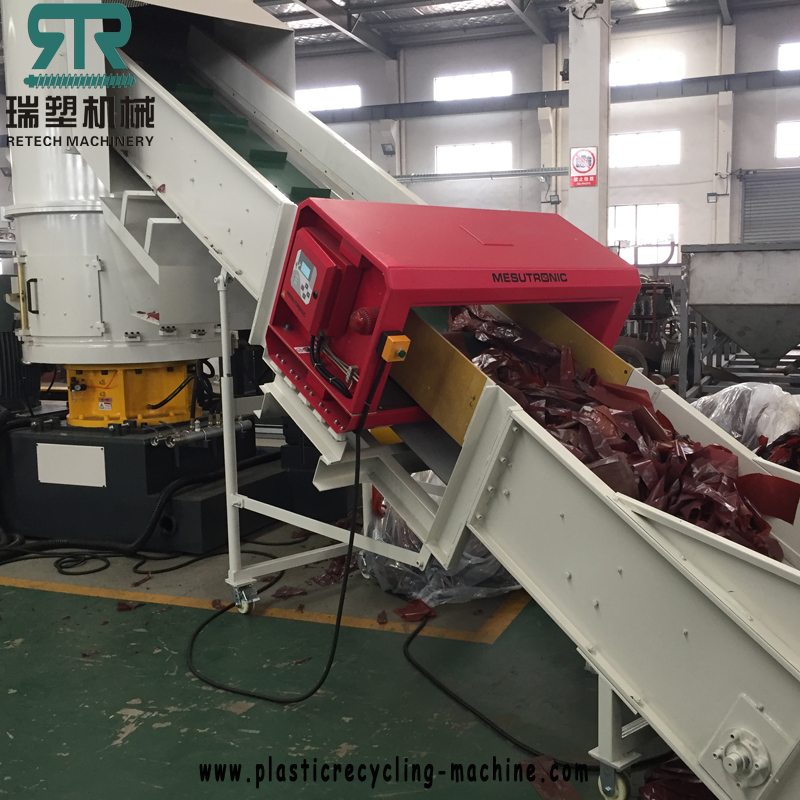 PE rubber tire polymer composite tyre isolation film recycling granulating line