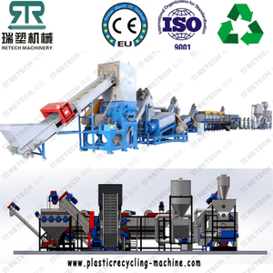 1000kghr LDPE LLDPE PE Film PP Woven Bags Recycling Washing Line Plant