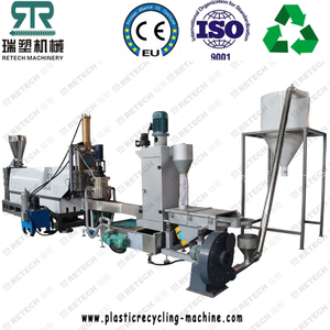 HDPE PP Bottle Pipes Lumps Rigid Flakes Single Stage Die Face Cutting Pelletizing Line