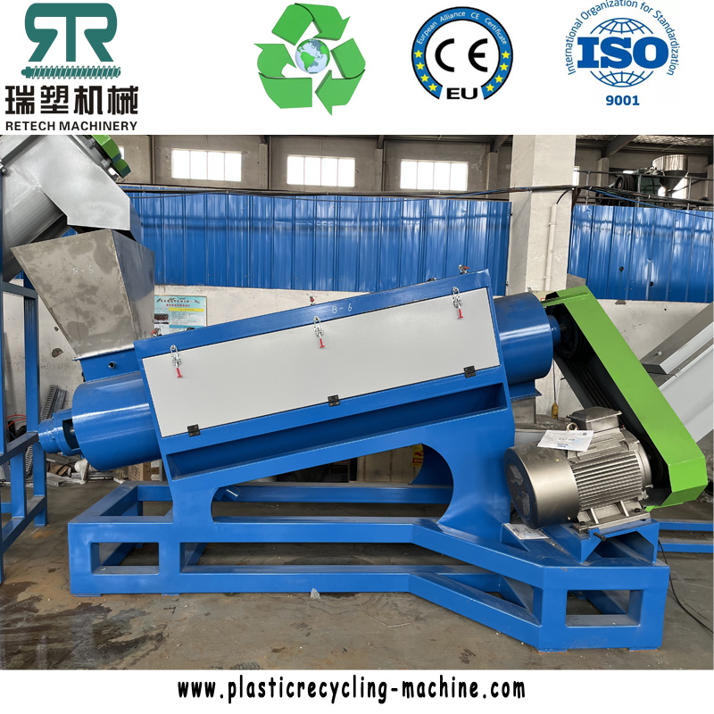 Plastic PE PP Film Crushing Washing Squeezing Drying Recycling Line 