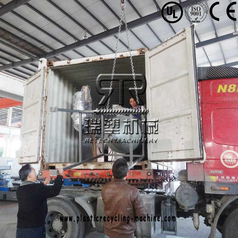 loading of HDPE PP plastic granulator plant loading of HDPE PP plastic granulator plant